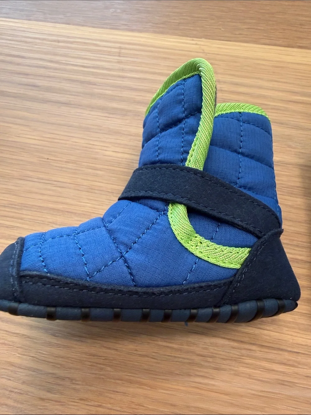 KEEN Baby Blue & Lime Winter Booties